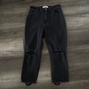 Abercrombie & Fitch Black High-Rise Denim Jeans